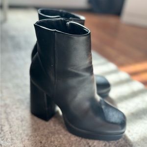 Chunky platform ankle boots